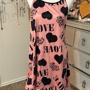 Pink Love Heart Print nightgown